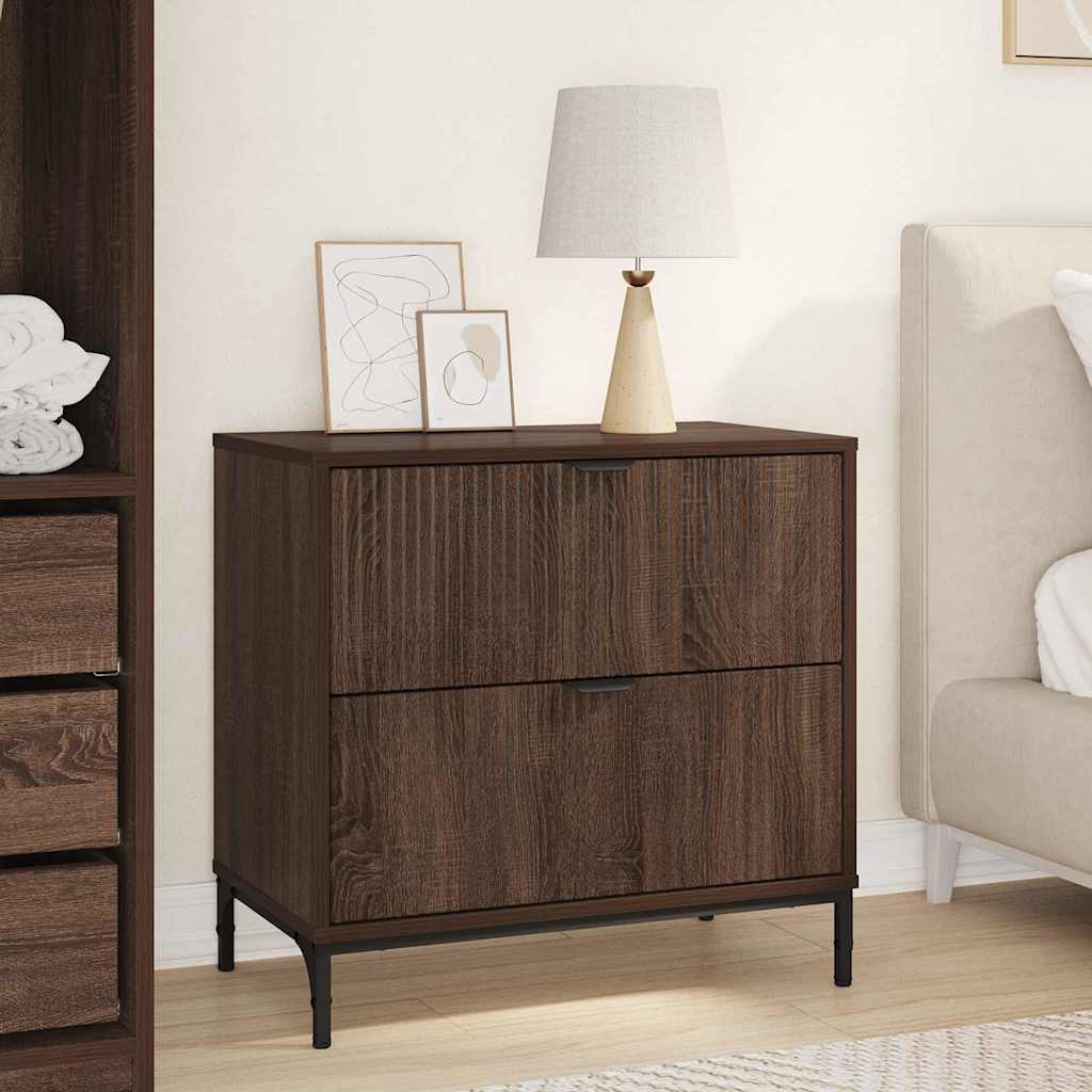 vidaXL Noptieră cu sertar Stejar brun 63.5 x 36 x 61 cm Lemn compozit