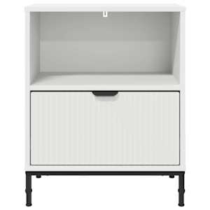 Nočna omarica 2 pcs Bela 49 x 36 x 61 cm Konstruiran les - slika 6