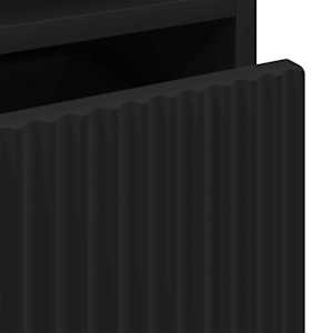 Nočna omarica 2 pcs Črna 49 x 36 x 61 cm Konstruiran les - slika 11