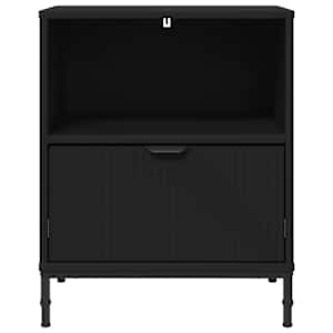 Nočna omarica 2 pcs Črna 49 x 36 x 61 cm Konstruiran les - slika 6