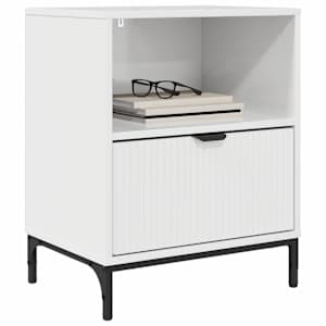 Nočna omarica 2 pcs Bela z visokim sijajem 49 x 36 x 61 cm - slika 3