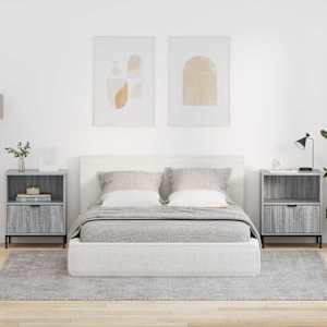 Nočna omarica 2 kos Siva sonoma 49 x 36 x 61 cm Inženirski les