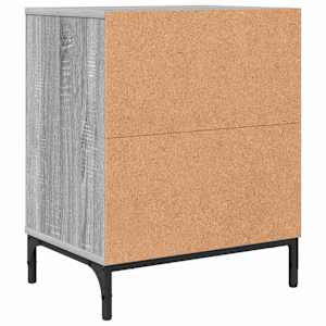 Nočna omarica 2 pcs Siva sonoma 49 x 36 x 61 cm Konstruiran les - slika 8