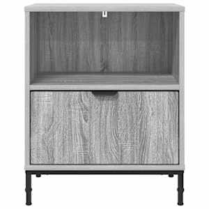 Nočna omarica 2 pcs Siva sonoma 49 x 36 x 61 cm Konstruiran les - slika 6