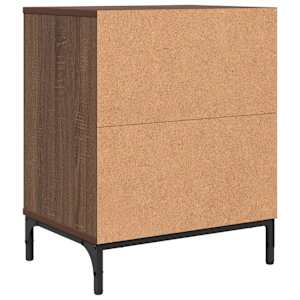 Nočna omarica 2 pcs Rjavi hrast 49 x 36 x 61 cm Konstruiran les - slika 8
