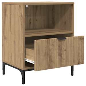 Noční skříňka se zásuvkou 2 pcs dub artisan 49 x 36 x 61 cm - obrázek 5