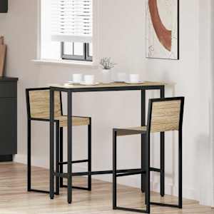 miza Sonoma hrast 100 x 40 x 100,5 cm Inženirski les in jeklo