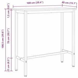 stůl Sonoma dub 100 x 40 x 100,5 cm Inženýrské dřevo a ocel - obrázek 11