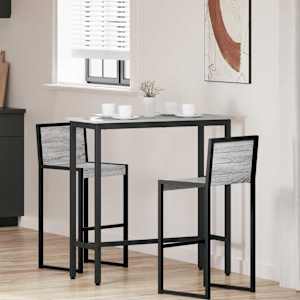 miza Siva Sonoma 100 x 40 x 100,5 cm Inženirski les in jeklo