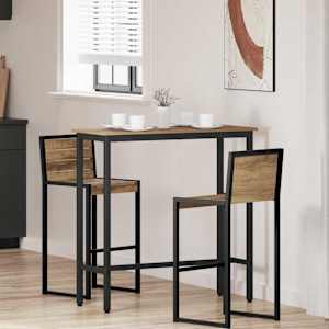 miza Umetni hrast 100 x 40 x 100,5 cm Inženirski les in jeklo