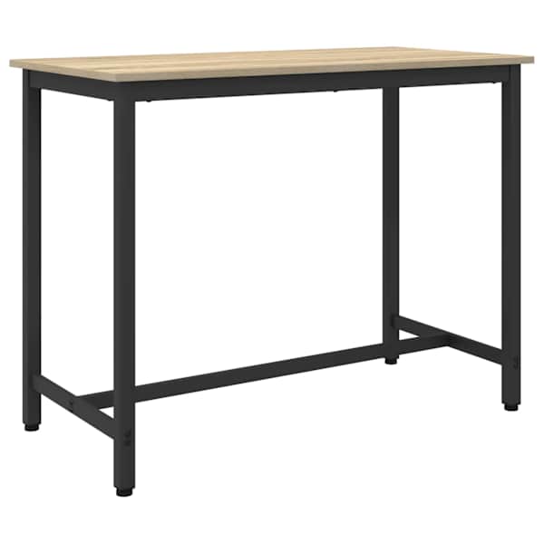 vidaXL laud Sonoma tamm 100 x 50 x 76,5 cm T&ouml;&ouml;deldud puit ja teras