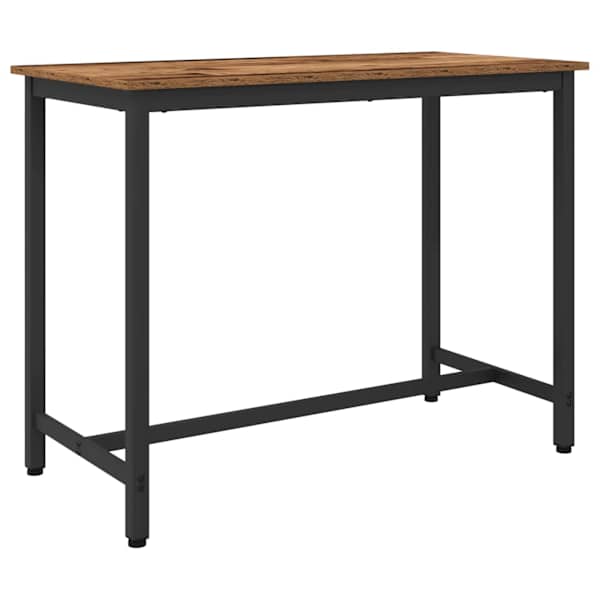 vidaXL laud Vana puit 100 x 50 x 76,5 cm T&ouml;&ouml;deldud puit ja teras