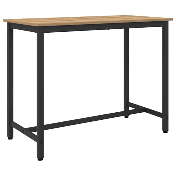 vidaXL laud K&auml;sit&ouml;&ouml;puu 100 x 50 x 76,5 cm T&ouml;&ouml;deldud puit ja teras