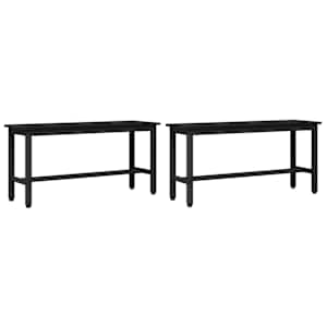 vidaXL S&ouml;&ouml;gipenks 100 x 32,5 x 48,5 cm 2 tk T&ouml;&ouml;deldud puit ja teras