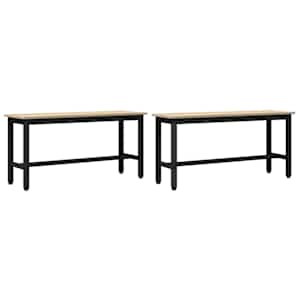 Jídelní lavička 2 pcs Sonoma dub 100 x 32,5 x 48,5 cm - obrázek 2