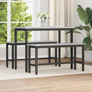 Jídelní lavička 2 pcs Šedá Sonoma 100 x 32,5 x 48,5 cm - obrázek 1
