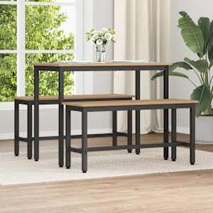 Jídelní lavička 2 pcs Artisanový dub 100 x 32,5 x 48,5 cm - obrázek 1
