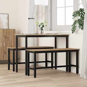 Jídelní lavička 2 pcs Artisanový dub 100 x 32,5 x 48,5 cm - obrázek 3