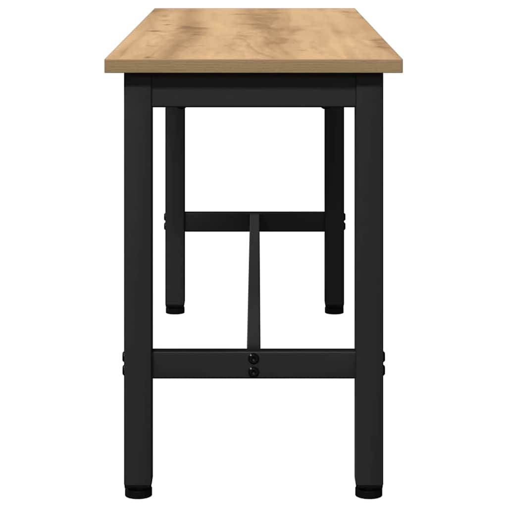 Jedilna klop 2 pcs Umetni hrast 100 x 32,5 x 48,5 cm - slika 6