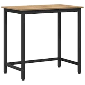 vidaXL laud K&auml;sit&ouml;&ouml;puu T&ouml;&ouml;deldud puit ja teras 100 x 50 x 76,5 cm