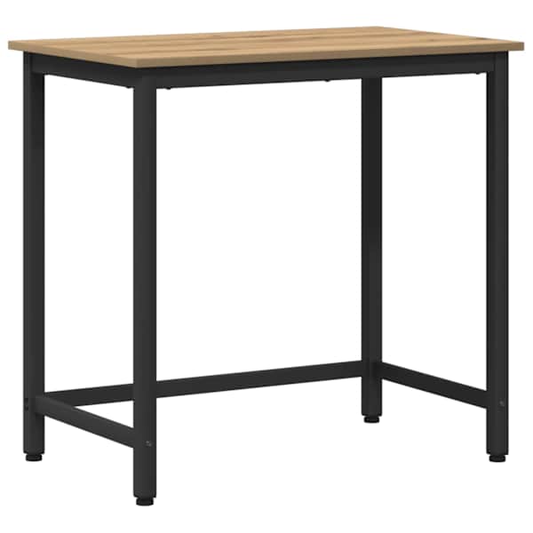 vidaXL laud K&auml;sit&ouml;&ouml;puu T&ouml;&ouml;deldud puit ja teras 100 x 50 x 76,5 cm