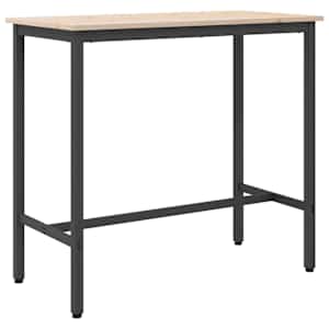stůl Přírodní 100 x 50 x 91 cm Inženýrské dřevo a ocel - obrázek 2