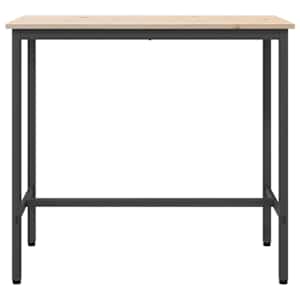 stůl Přírodní 100 x 50 x 91 cm Inženýrské dřevo a ocel - obrázek 5