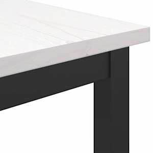 stůl Bílá 100 x 50 x 91 cm Inženýrské dřevo a ocel - obrázek 8