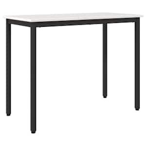 miza Bela 100 x 50 x 77 cm Inženirski les in jeklo