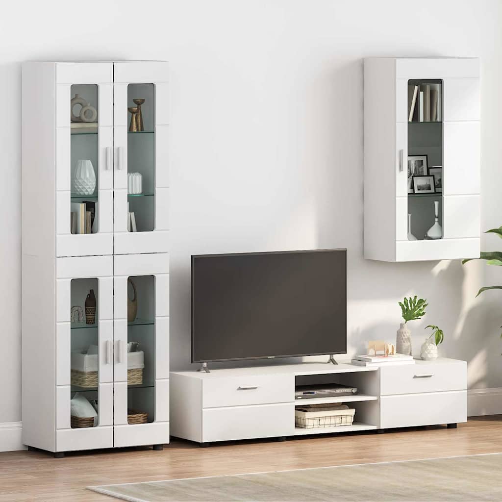 vidaXL Cabinet suspendat cu raft Alb 55 x 29 x 100 cm Lemn compozit
