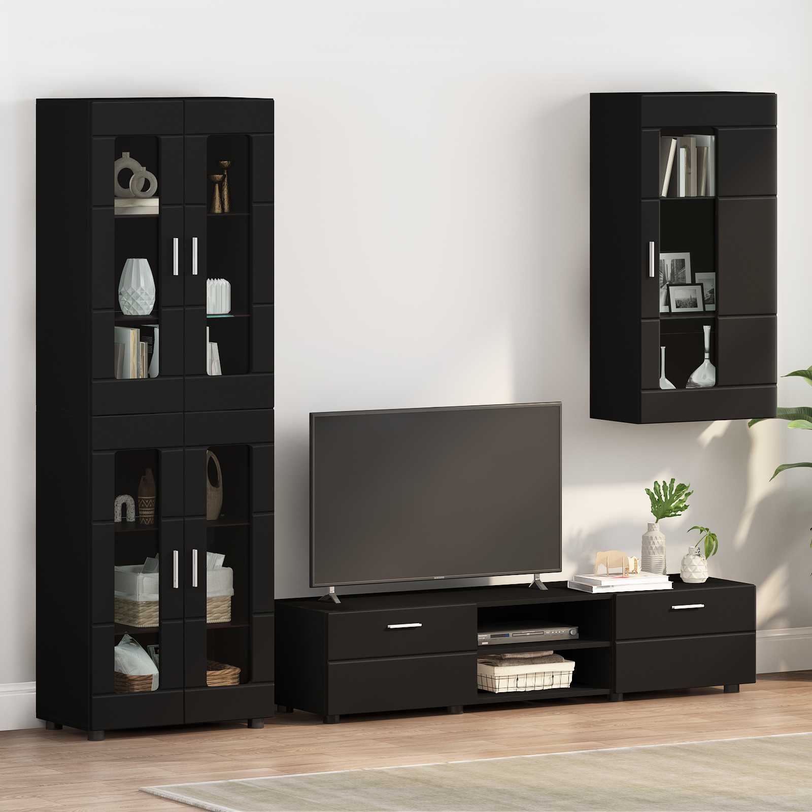 vidaXL Dulap din Lemn Negru 50 x 29 x 100 cm Lemn compozit