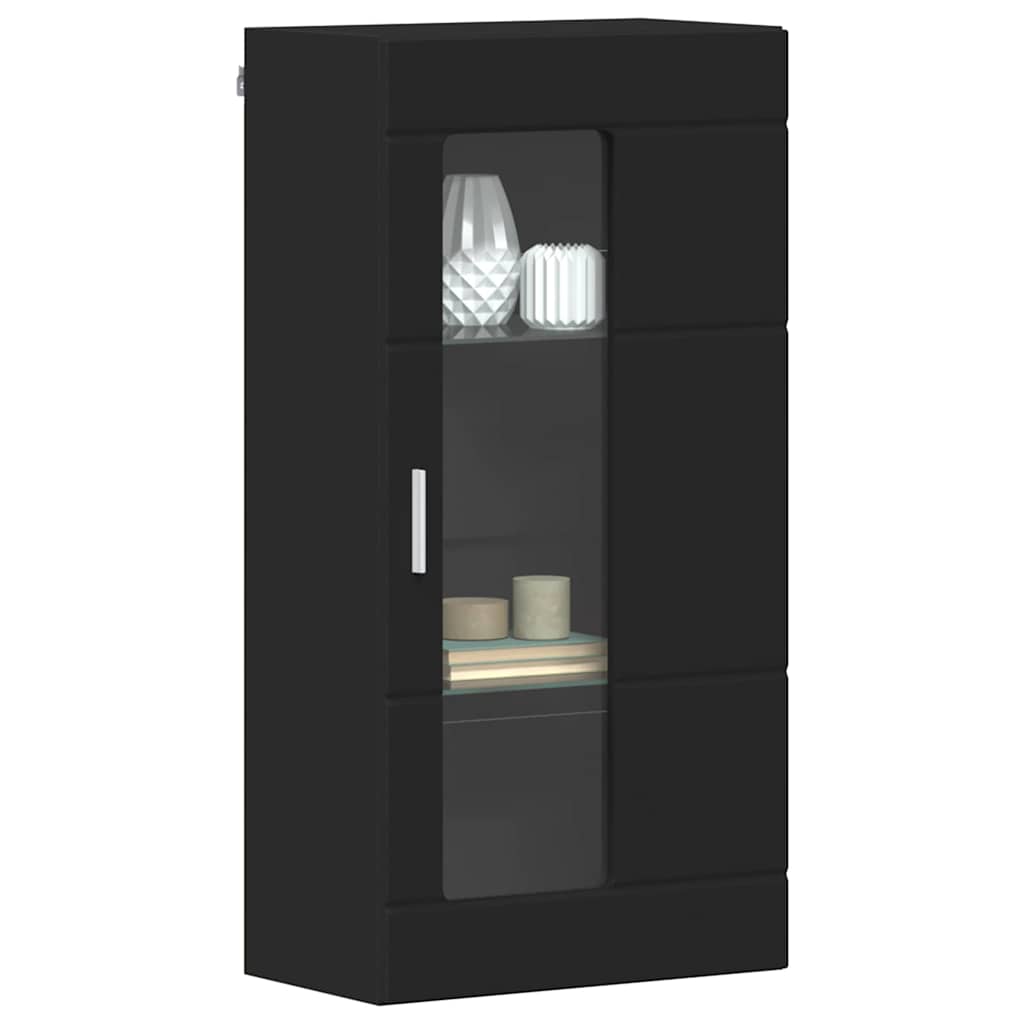 vidaXL Wandkast met plank Zwart 55 x 29 x 100 cm Bewerkt hout