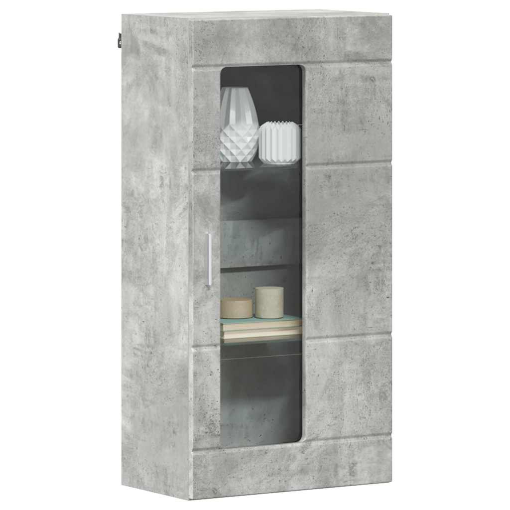 vidaXL Wandkast met plank Betongrijs 55 x 29 x 100 cm Bewerkt hout