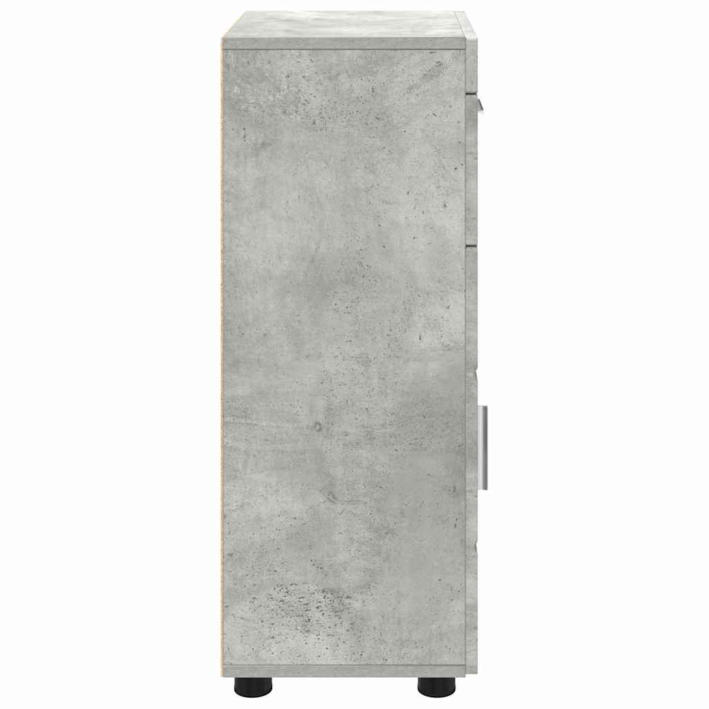Fali szekrény polcokkal Beton szürke 55 x 29 x 100 cm Faanyag 