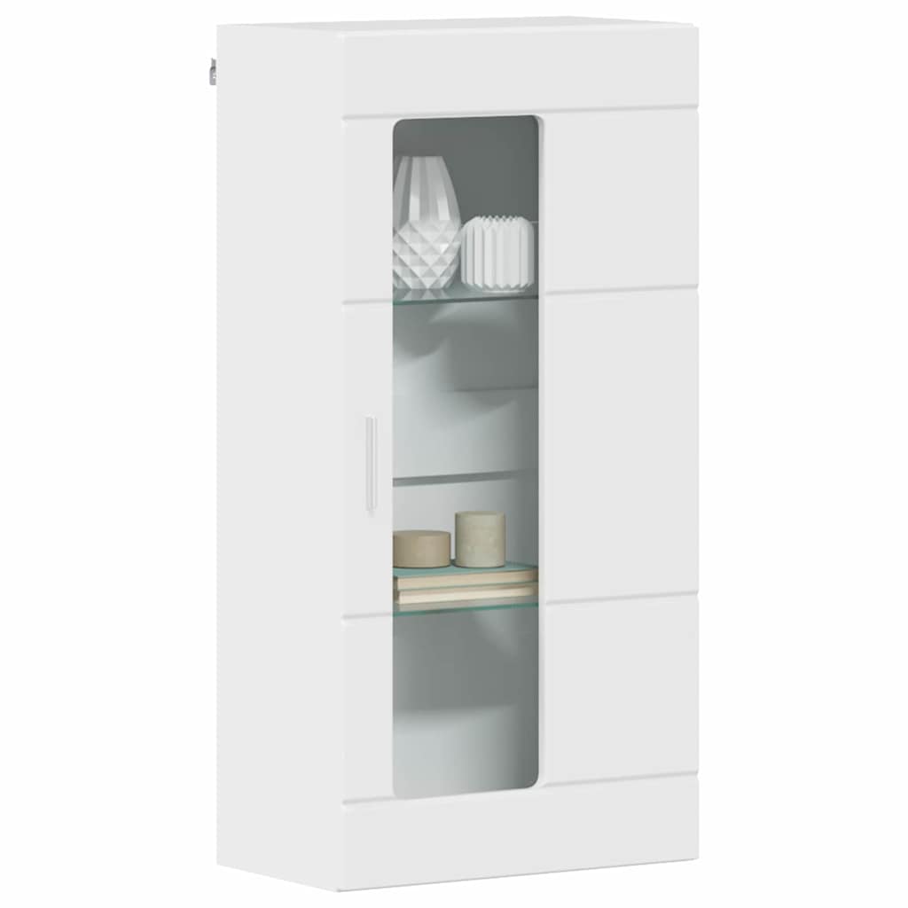 vidaXL Wandkast met plank Hoogglans wit 55 x 29 x 100 cm Bewerkt hout