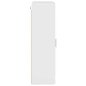 Dřevěná skříň s úložištěm Vysoce lesklá bílá 50 x 29 x 100 cm - obrázek 7