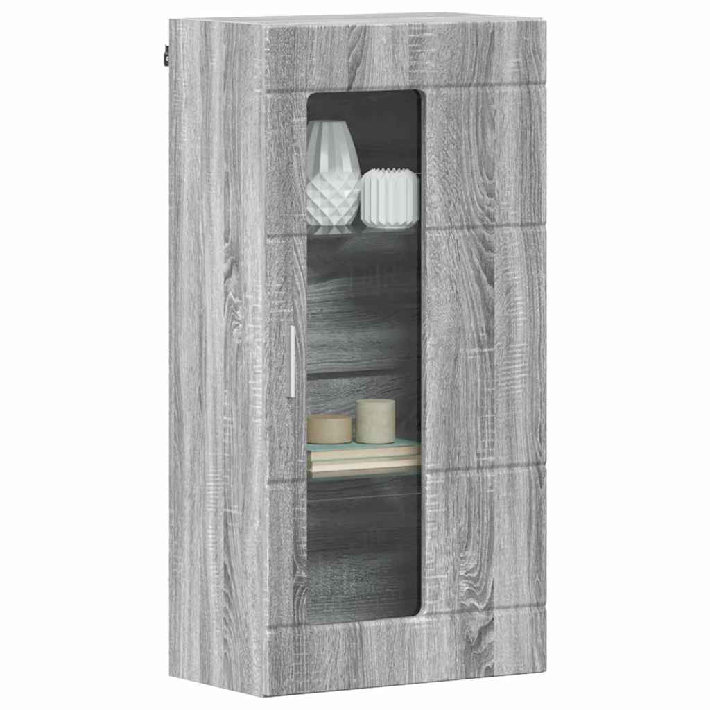 vidaXL Wandkast met plank Grijs sonoma 55 x 29 x 100 cm Bewerkt hout