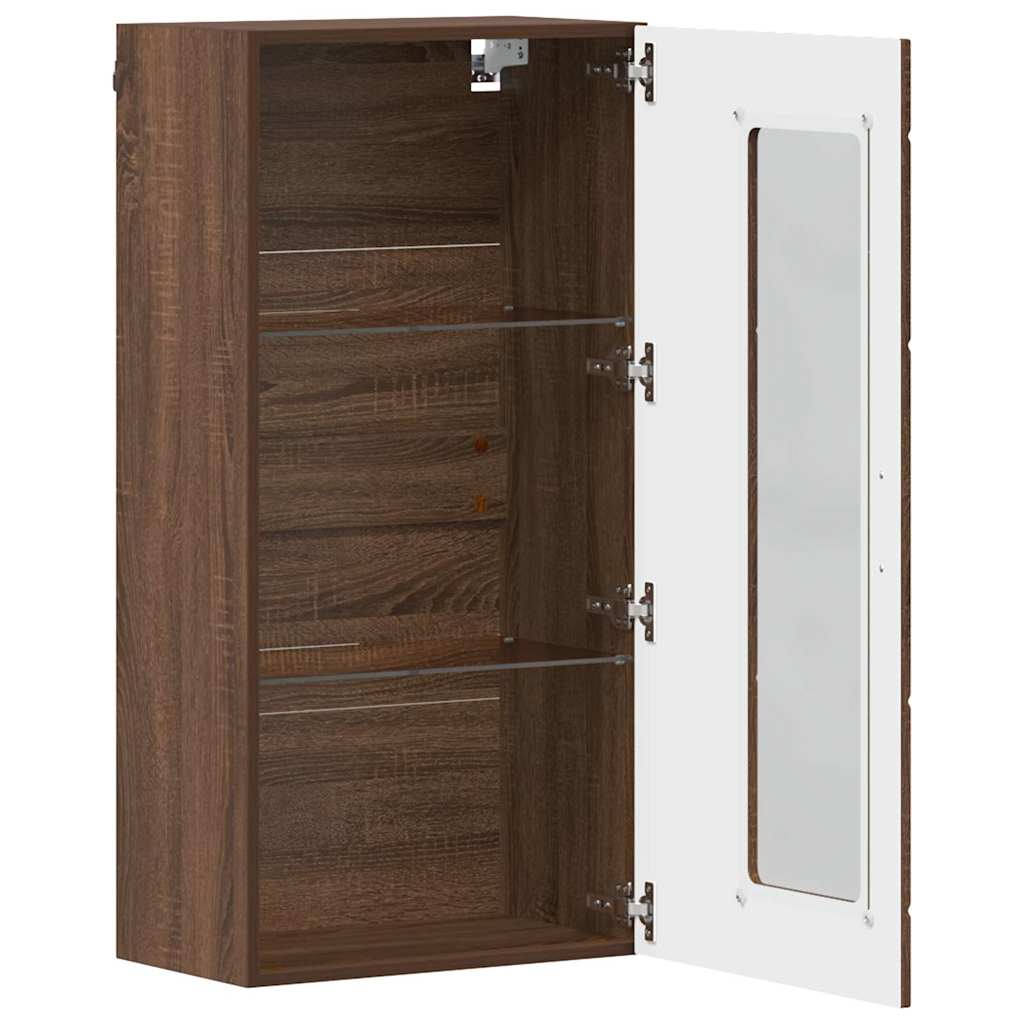 Fali szekrény polcokkal barna tölgy 55 x 29 x 100 cm Faanyag 