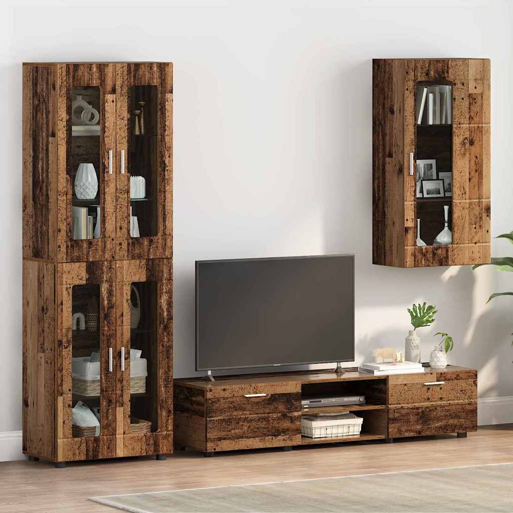vidaXL Cabinet suspendat Lemn vechi 55 x 29 x 100 cm Lemn compozit