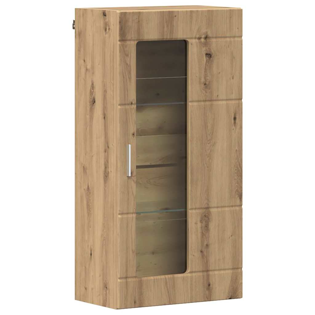 Fali szekrény polcokkal kézműves tölgy 55 x 29 x 100 cm Faanyag 