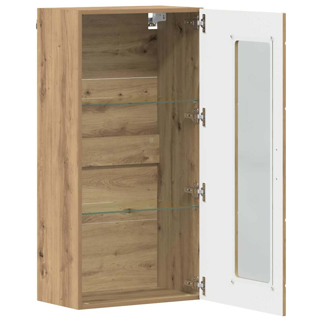 Fali szekrény polcokkal kézműves tölgy 55 x 29 x 100 cm Faanyag 