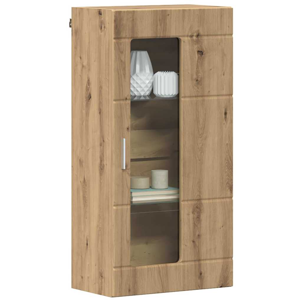 vidaXL Wandkast artisanaal eikenkleurig 55 x 29 x 100 cm Bewerkt hout