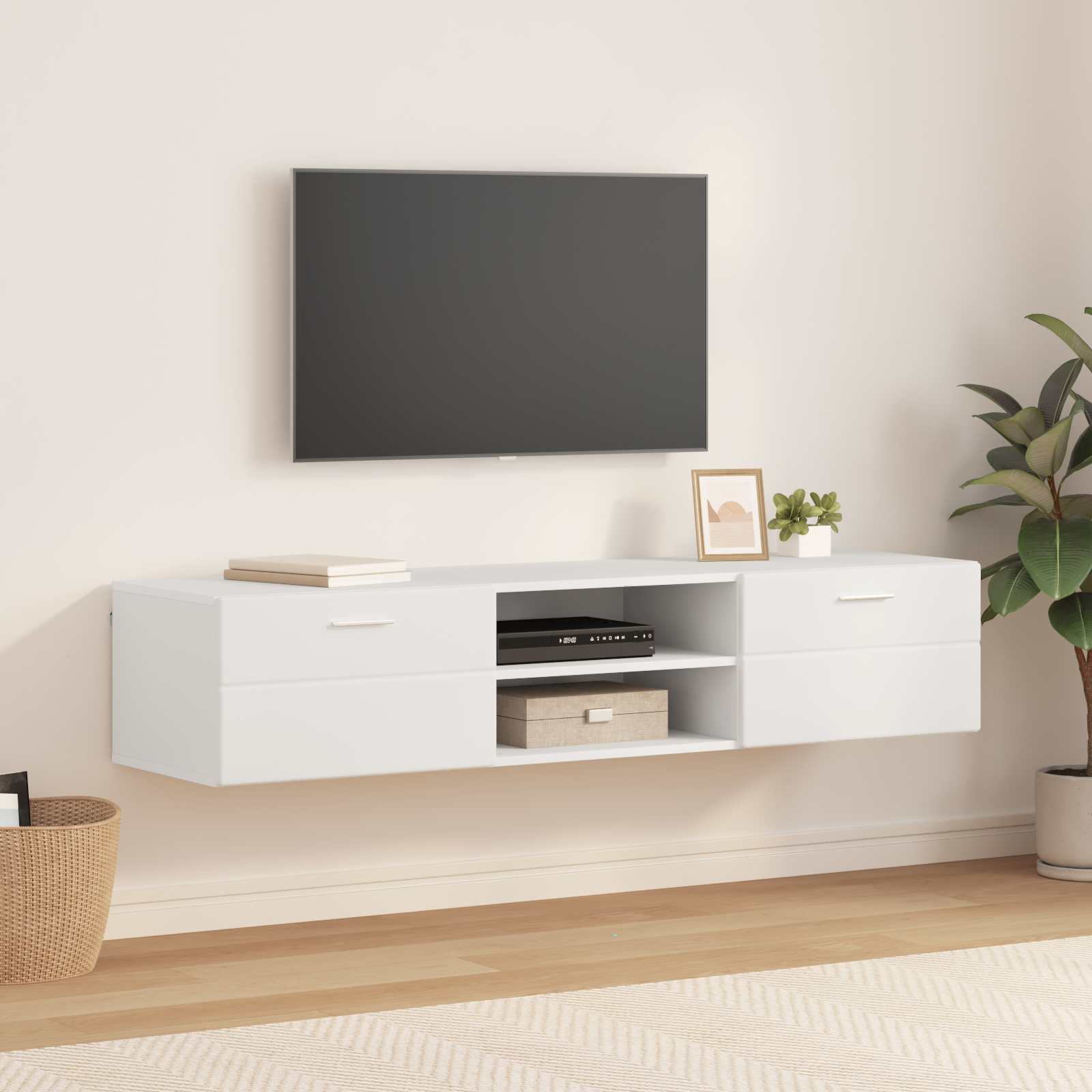 vidaXL Dulap din Lemn cu sertar Alb 150 x 39 x 30 cm Lemn compozit