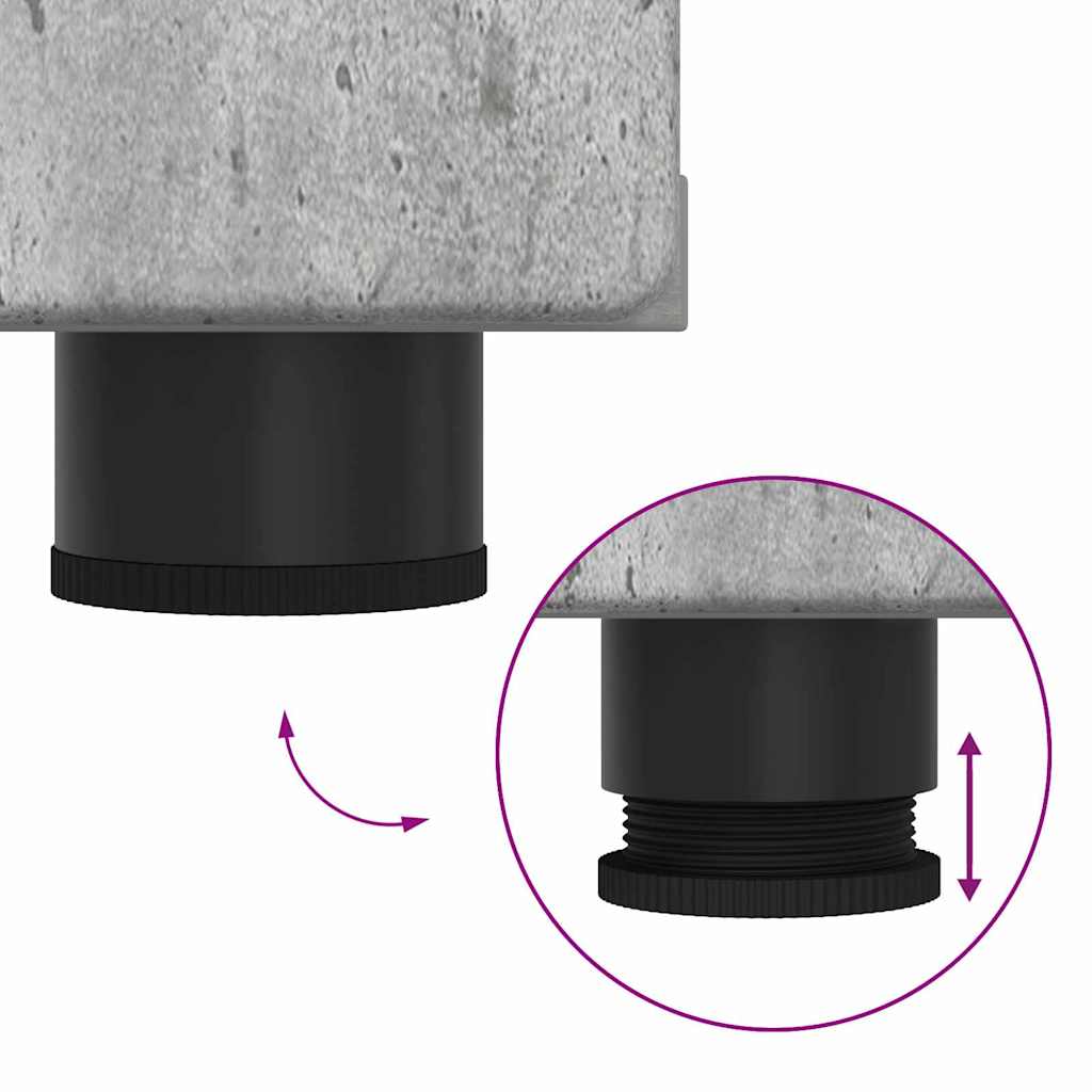 Ντουλάπι TV με συρτάρι Γκρι σκυροδέματος 150 x 39 x 30 εκ - Image 10