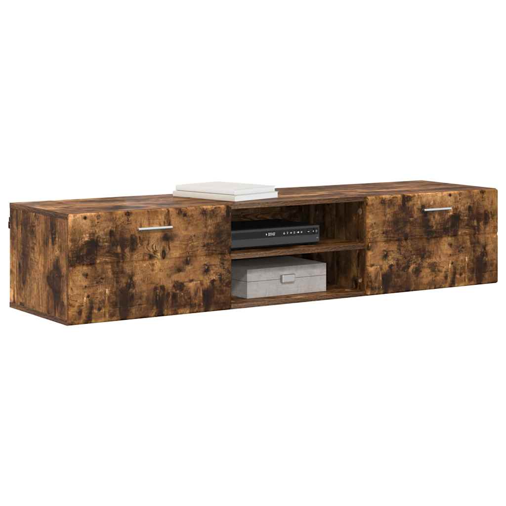 vidaXL TV-kast met lade Gerookt eiken 150 x 39 x 30 cm Bewerkt hout