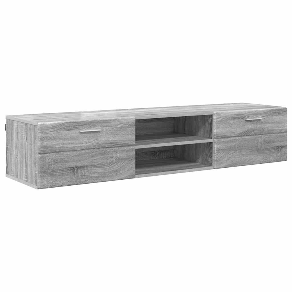 TV szekrény fiókkal Szürke sonoma 150 x 39 x 30 cm Faanyag 