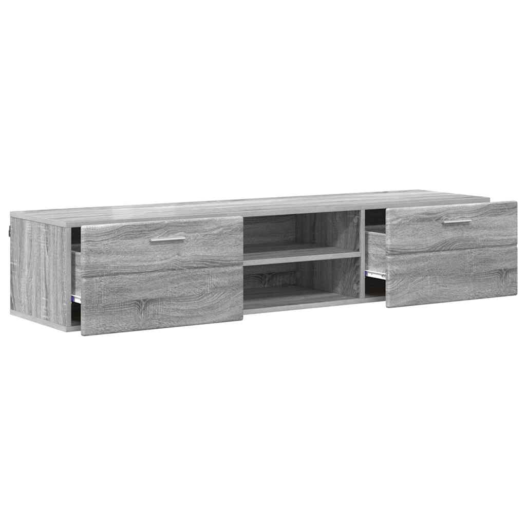 TV szekrény fiókkal Szürke sonoma 150 x 39 x 30 cm Faanyag 