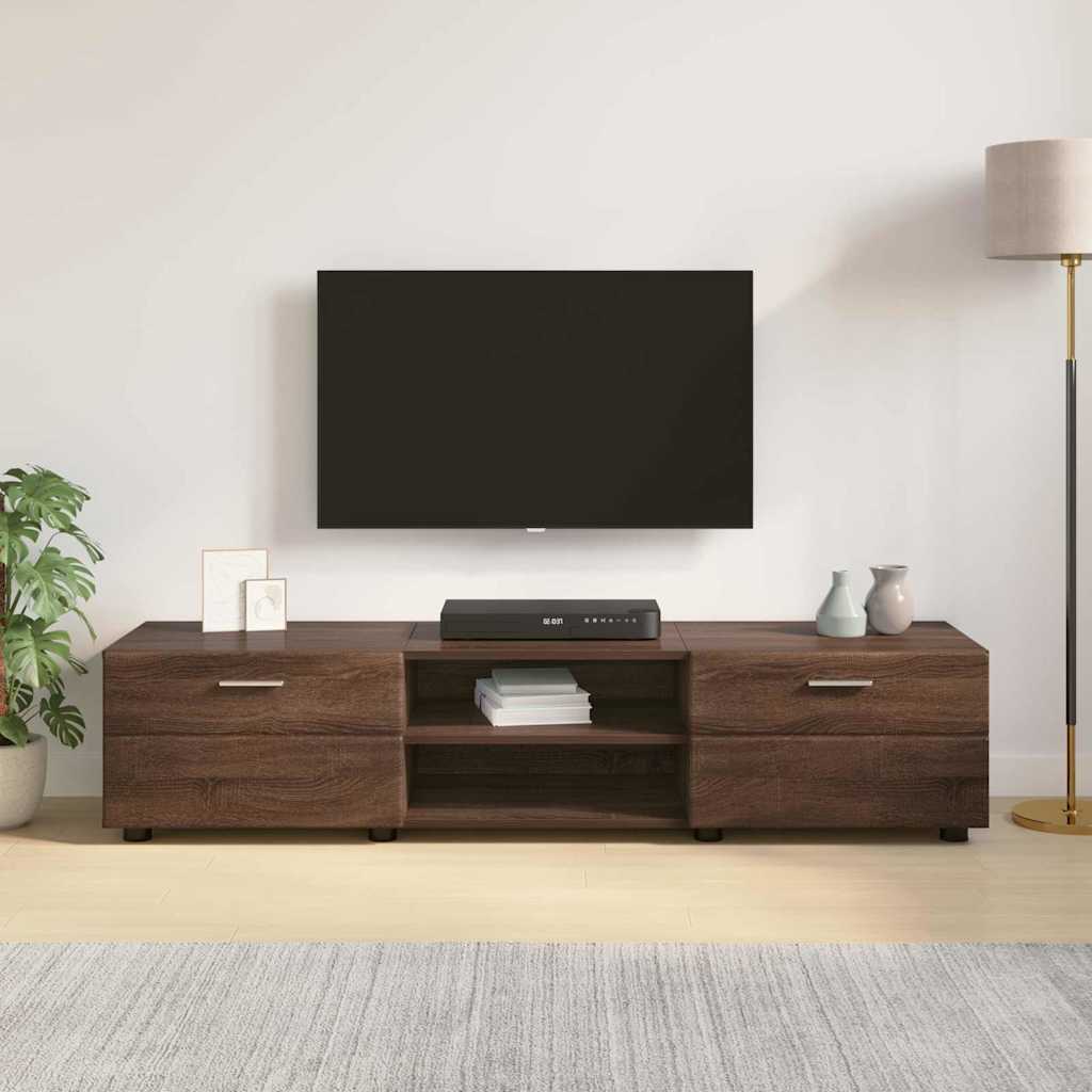TV szekrény fiókkal barna tölgy 150 x 39 x 30 cm Faanyag 
