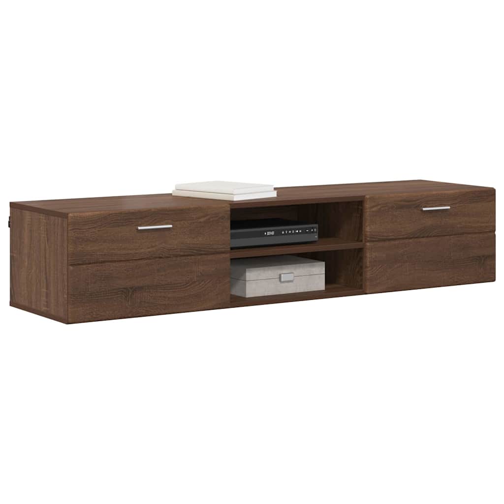 vidaXL TV-kast met lade bruin eikenkleur 150 x 39 x 30 cm Bewerkt hout