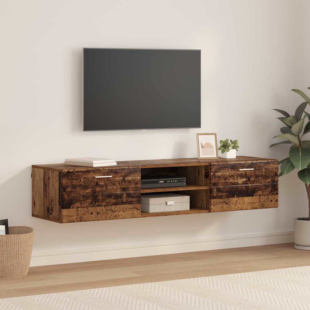 vidaXL Cabinet TV cu sertar Lemn vechi 150 x 39 x 30 cm Lemn compozit